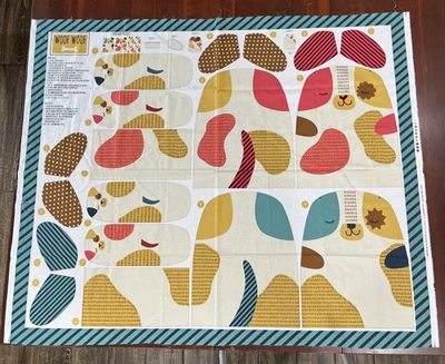 Moda Woof Woof Perros Cachorros Panel Corte y Coser Peluches Algodón Stacy Iest Hsu Nuevo Foto 1 de 4