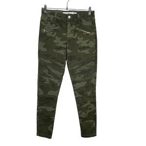 Tinseltown Camo Moto Skinny Jeans Damen 7 Army Green Stretch  - Bild 1 von 8