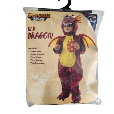 Spooktacular Creations Red Dragon Baby Costume 12-18 Months NEW - Image 1 of 4