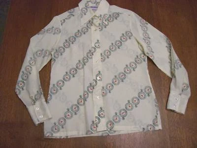 CAMISA BLUSA VINTAGE MUJER PIEZA DE TIEMPO RELOJ BOLSILLO PATRÓN Foto 1 de 3
