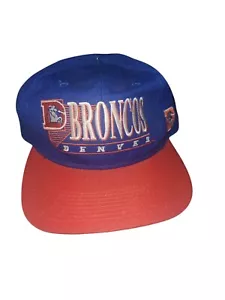 Vntg 90s Denver Broncos Snapback Hat Embroidered - Picture 1 of 7