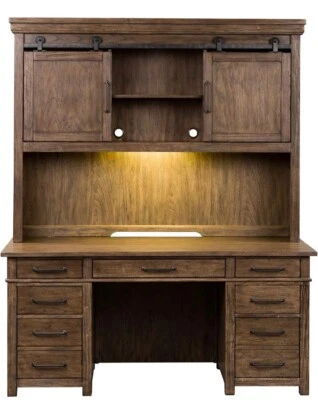 Liberty Furniture Industries Sonoma Road Credenza & Hutch, marrón Foto 1 de 4