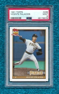 1991 TOPPS #438 VICENTE PALACIOS PSA 9 MINT POP 1 NONE HIGHER PITTSBURGH PIRATES - Picture 1 of 1