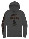 HARLEY-DAVIDSON® MENS WOUNDED WARRIOR PULLOVER HOODIE KNIT HEATHER GREY 3XL