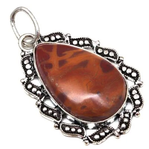 Pendant Wild Horse Jasper Gemstone Mother'Day Gift Silver Jewelry 1.75" - Picture 1 of 7