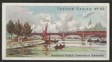TADDY-THAMES SERIES 1903-#22- KINGSTON PUBLIC GARDENS & BRIDGES 