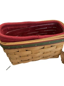 Longaberger 2004 Holiday Helper con forro y protector de plástico 7,25 x 4 x 4,5 - Imagen 1 de 8