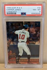 1998 Leaf Rookies Stars LONGEVITY #32 Chipper Jones PSA 8 POP 1 NONE HIGHER /50