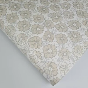 Taupe, Grau und Zinn Silber Schimmer Floral Blumen Feature Tapete-FD22227 - Bild 1 von 9