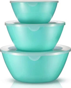Mixing Bowls with Lids Set,Plastic Mixing Bowls for Kitchen Preparing,Serving... - Picture 1 of 3