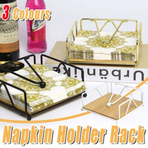 Steel Napkin Holder Serviette Rack Organiser Kitchen Serving Bar 3 Colours New - Picture 1 of 18