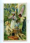 521657 Ladies on a picnic Vintage LIEBIG ADVERTISING Meat extract card
