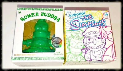 KIDROBOT Jade Green 3” Buddha Homer The Simpson’s Series 2 Blindbox Figure NIB - Image 1 of 4