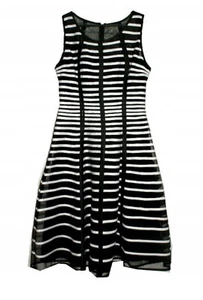 Roman Originals Black and WhiteNet Layer Dress - Picture 1 of 10