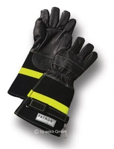 Einsatzhandschuh PATRON® askö | Schwarz | Stulpe | EN 659:1996 CAT III - Bild 1 von 9