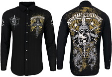 Camisa para hombre Xtreme Couture by Affliction negra motociclista