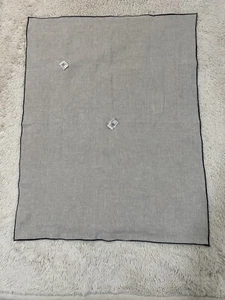 West Elm Color Natural 100% Flax Linen Merrow Black Edge Sham 20"X26" - Picture 1 of 10