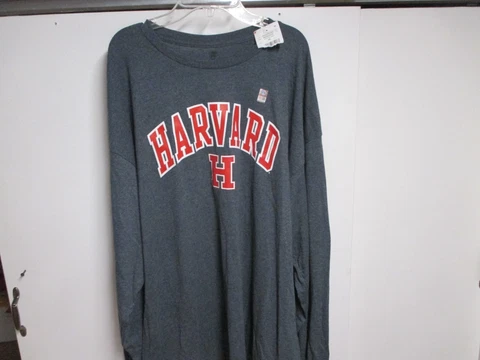 HARVARD UNIVERSITY MENS (TOP OF THE WORLD) LONG SLEEVE T SHIRT (XXL) NWT GRAY Cover