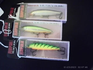 3 Rapala Husky Jerk HJ6 Silver, Firetiger, Tennessee Shad 2 1/2"L - Picture 1 of 2