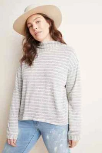 NEW (NWT) Anthropologie "Mirielle Mock Neck Sweater" Women's 2X Plus Pullover - Picture 1 of 11