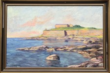 Unknown Impressionist - Rocky Coastal Landscape - Baltic Sea - North - 109x75