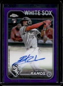 2024 Topps Chrome Update Bryan Ramos Auto RC Purple Refractor /250 - Picture 1 of 2