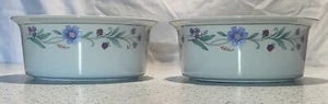 Oneida Ava 7" Soufflé Dish-Set of 2-Retired Pattern-White/Floral - Picture 1 of 5