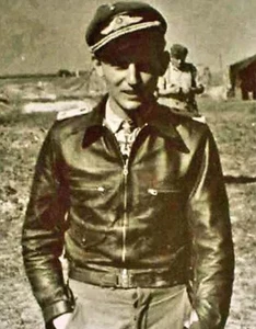 Handmade Erich Hartmann Bubi WWII German Luftwaffe Brown Leather Jacket - Picture 1 of 8