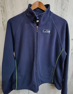 Chaqueta polar Reebok NFL Seattle Seahawks cremallera completa para mujer XL azul bordada - Imagen 1 de 8