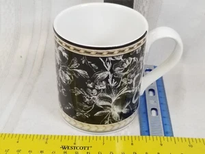 Vintage Royal Doulton Studio PROVENCE 3 5/8" FRUIT NOIR Becher schwarz gelb 12 Oz - Bild 1 von 3