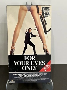 For Your Eyes Only (VHS, 1987 Release) CBS/Fox Video Red Label w/ Trivia Quiz - Picture 1 of 5
