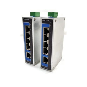 Lot of 2 MOXA EDS205A 5 Port Industrial Unmanaged Switch - Picture 1 of 8