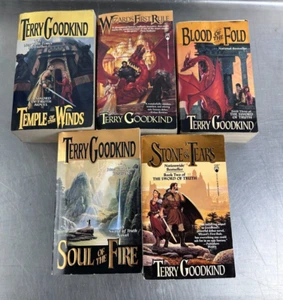 Terry Goodkind Paperback Book Lot - Soul Fire Temple Winds Blood Fold - Picture 1 of 9