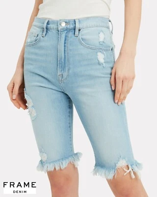 MARCO DENIM NUEVO CON ETIQUETAS $210 LE VINTAGE DESGASTADO DENIM BERMUDA PALAIS SHORT. Talla 25 Foto 1 de 4