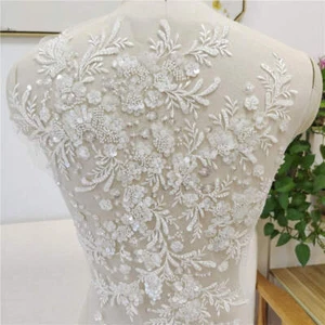 1 Piece / Bridal Wedding Party Rhinestone Bridal Beaded Glitter Full Body Appliq - Picture 1 of 8