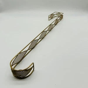 Vintage Mid Century Gold Rautenmuster über der Tür Aufhänger Haken 18" - Bild 1 von 14
