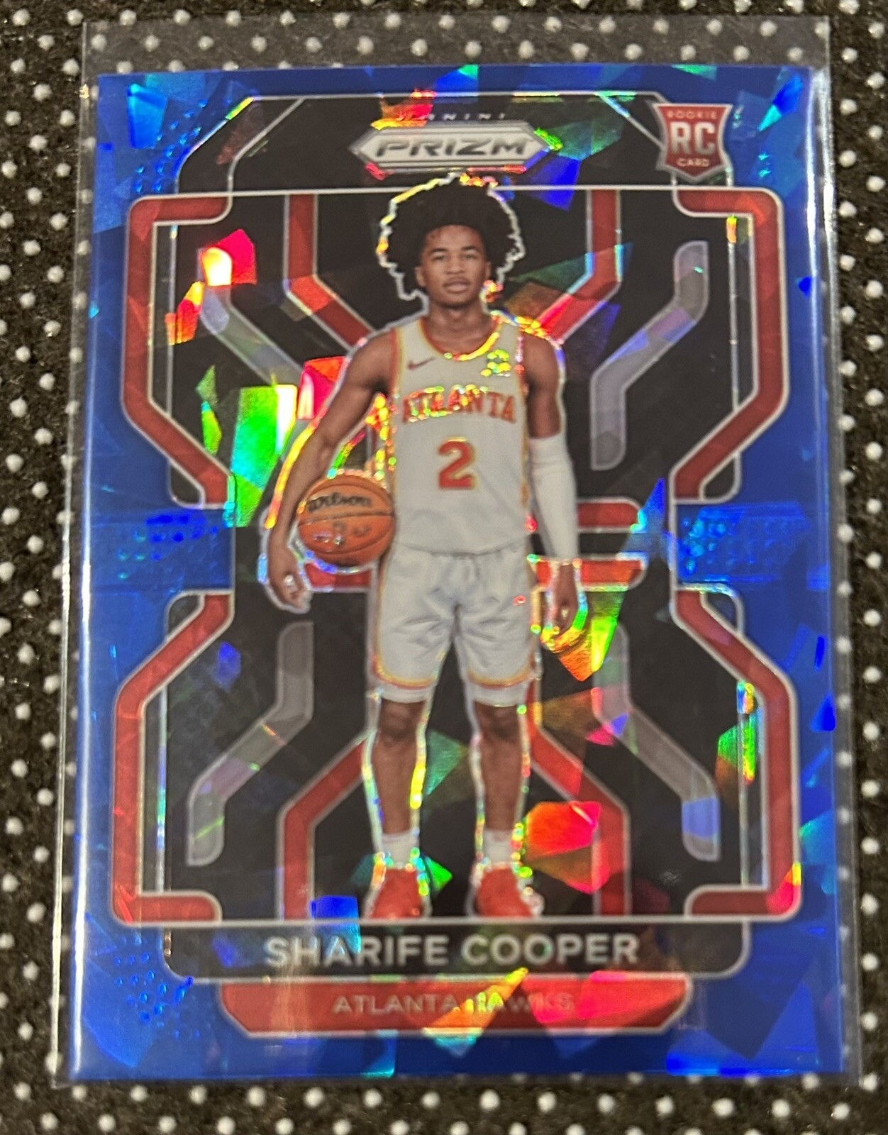 2021-22 Prizm Sharife Cooper Blue Cracked Ice RC /125 HS GOAT! Cavaliers Auburn