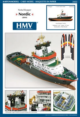 Kartonmodell Notschlepper Nordic 1:250 HMV Hamburger Modellbaubogen Verlag