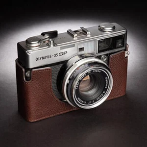 Genuine Leather Half Camera Case Bag Cover Handmade For Olympus 35SP Film Camera - Photo 1/16