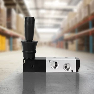 1/4" NPT 5-Wege 3 Positionen Luft Handhebel betätigtes Ventil pneumatisches Magnetventil - Bild 1 von 11