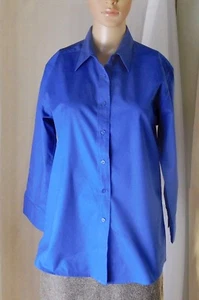 Blusa para dama Port Authority talla M mezcla algodón azul poliéster nueva sin etiquetas - Imagen 1 de 5