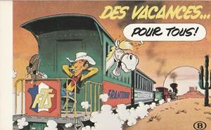 autocollant Lucky Luke SNCB train TTBE - Picture 1 of 1