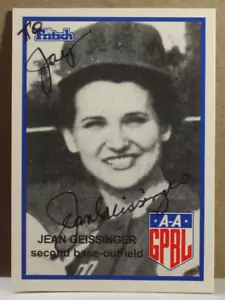 Tarjeta firmada AAGPBL "JEAN GEISSINGER" #71 - Imagen 1 de 2