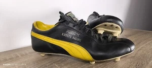 Vintage Fußballschuhe Berti Vogts Racing von Puma, 80er Jahre, schwarz-gelb - Bild 1 von 10