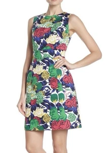 Boden Retro Floral Sheath Pocket Dress Size 10R - Picture 1 of 10