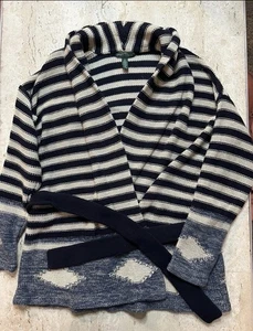Cárdigan Lauren Jeans Co. Ralph Lauren Mezcla de Lino Corbata Frontal Talla Mediana - Imagen 1 de 4