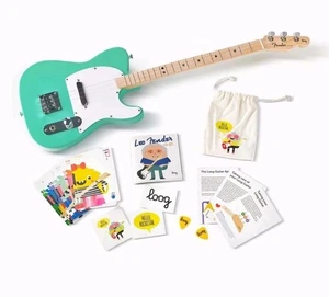 Loog Guitars Children's Fender X Loog 3-String Stratocaster - Green - LGPROEFTG - Picture 1 of 10