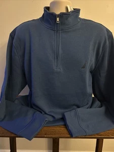 Mens Nautica Half Zip Long Sleeve  Pullover Blue Size XXL - Picture 1 of 6