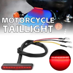 LED Motorcycle Tail Light Mini Rear Running Stop Brake Bright Lamp 12V Dirt Bike - Foto 1 di 13
