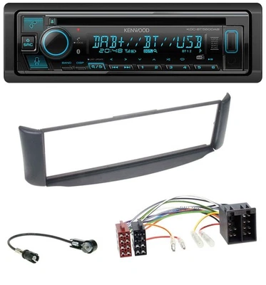 Kenwood Bluetooth DAB CD MP3 USB Autoradio für Smart ForTwo 450 grau ohne Metall - Bild 1 von 4
